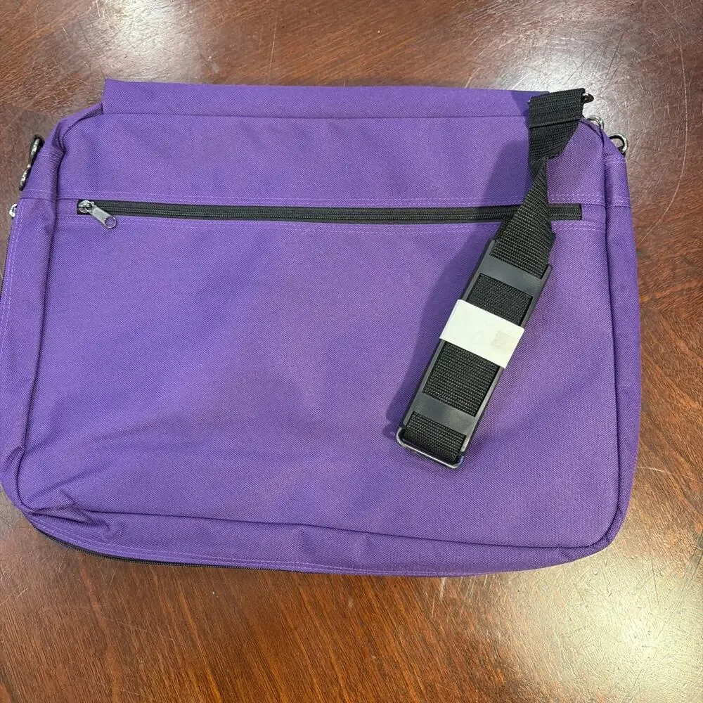 Travel Crossbody Laptop School Bag Purple - See Description